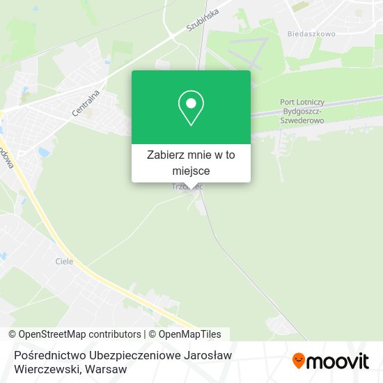 Mapa Pośrednictwo Ubezpieczeniowe Jarosław Wierczewski