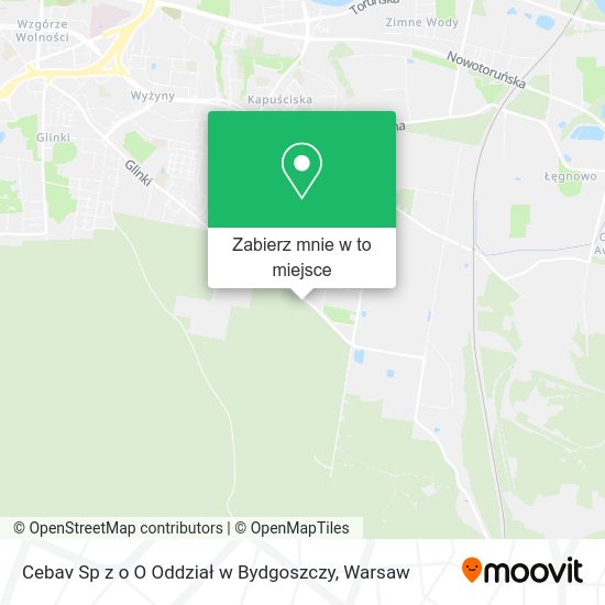 Mapa Cebav Sp z o O Oddział w Bydgoszczy