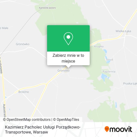 Mapa Kazimierz Pacholec Usługi Porządkowo-Transportowe