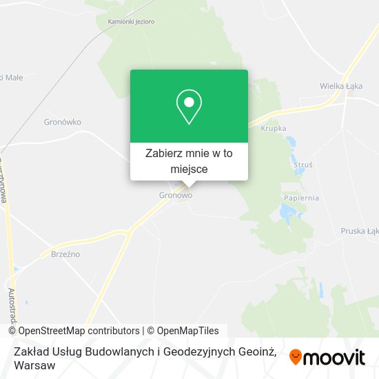 Mapa Zakład Usług Budowlanych i Geodezyjnych Geoinż