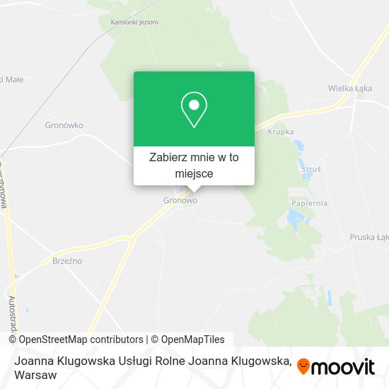 Mapa Joanna Klugowska Usługi Rolne Joanna Klugowska