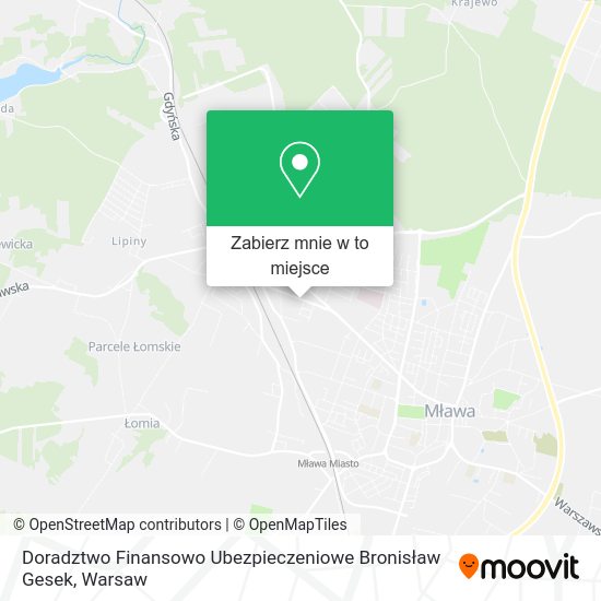 Mapa Doradztwo Finansowo Ubezpieczeniowe Bronisław Gesek