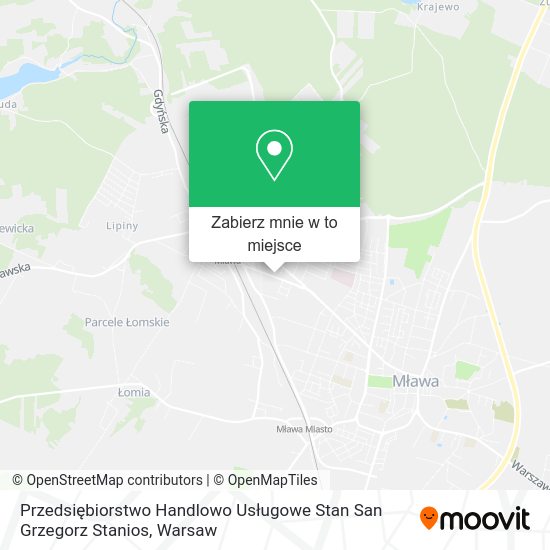 Mapa Przedsiębiorstwo Handlowo Usługowe Stan San Grzegorz Stanios