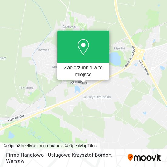 Mapa Firma Handlowo - Usługowa Krzysztof Bordon