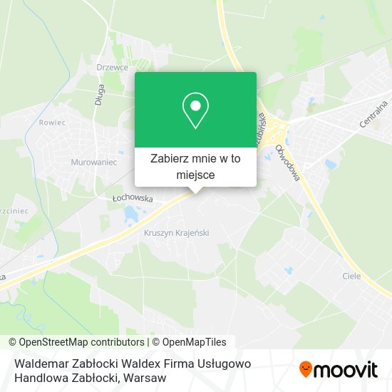 Mapa Waldemar Zabłocki Waldex Firma Usługowo Handlowa Zabłocki