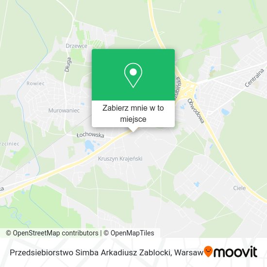 Mapa Przedsiebiorstwo Simba Arkadiusz Zablocki