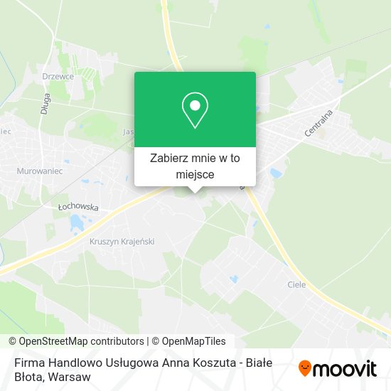 Mapa Firma Handlowo Usługowa Anna Koszuta - Białe Błota