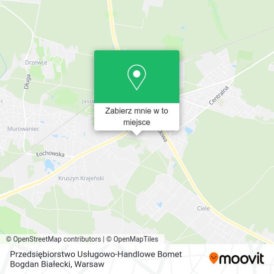 Mapa Przedsiębiorstwo Usługowo-Handlowe Bomet Bogdan Białecki