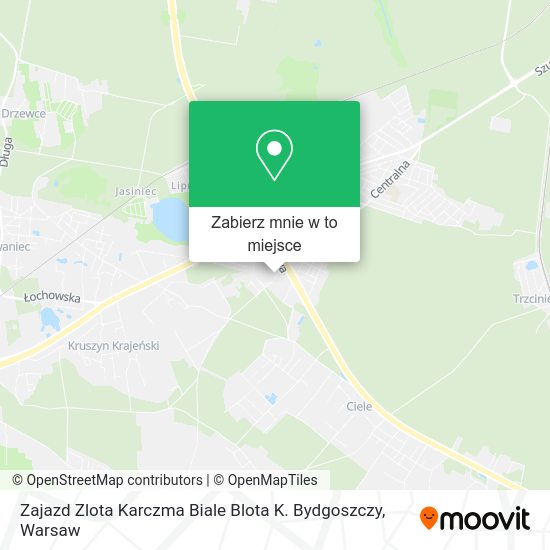 Mapa Zajazd Zlota Karczma Biale Blota K. Bydgoszczy