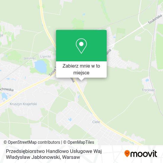 Mapa Przedsiębiorstwo Handlowo Usługowe Waj Władysław Jabłonowski