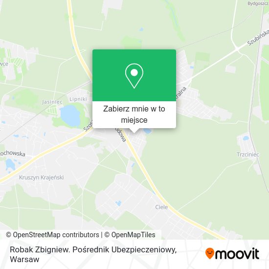 Mapa Robak Zbigniew. Pośrednik Ubezpieczeniowy