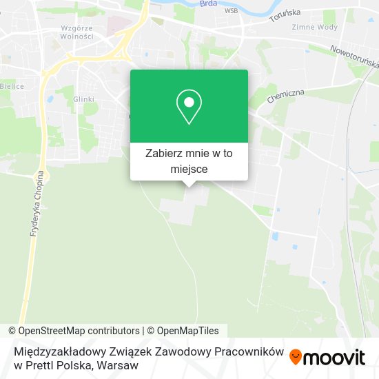 Mapa Międzyzakładowy Związek Zawodowy Pracowników w Prettl Polska