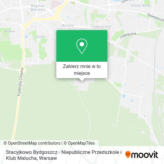 Mapa Stacyjkowo Bydgoszcz - Niepubliczne Przedszkole i Klub Malucha