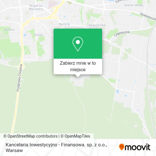 Mapa Kancelaria Inwestycyjno - Finansowa. sp. z o.o.