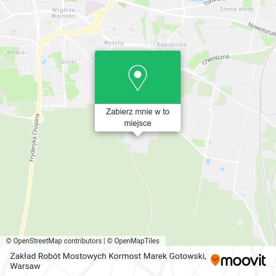 Mapa Zakład Robót Mostowych Kormost Marek Gotowski