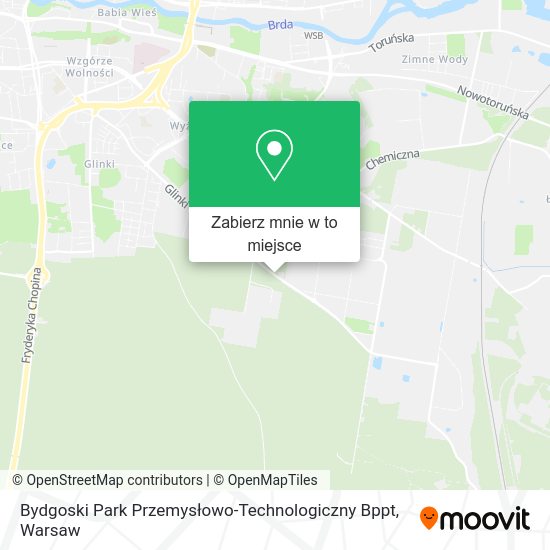 Mapa Bydgoski Park Przemysłowo-Technologiczny Bppt