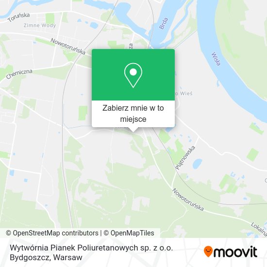 Mapa Wytwórnia Pianek Poliuretanowych sp. z o.o. Bydgoszcz