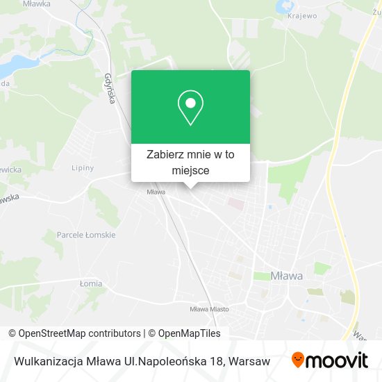 Mapa Wulkanizacja Mława Ul.Napoleońska 18