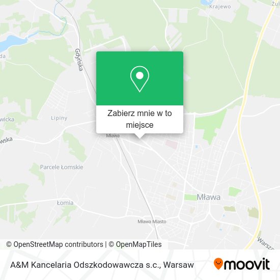 Mapa A&M Kancelaria Odszkodowawcza s.c.