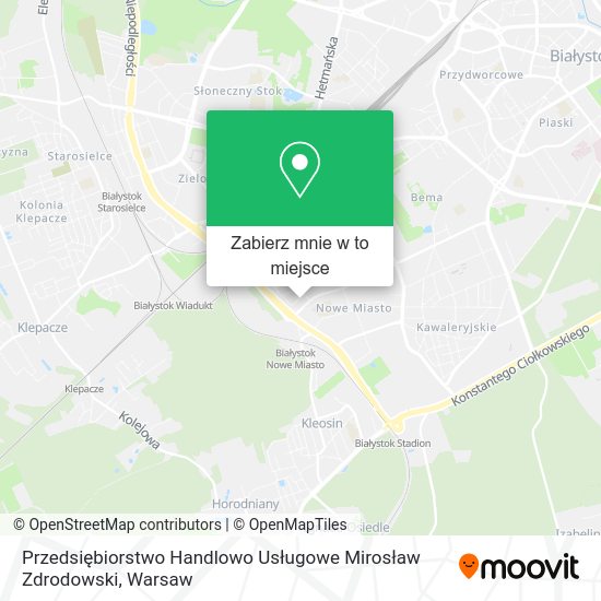 Mapa Przedsiębiorstwo Handlowo Usługowe Mirosław Zdrodowski