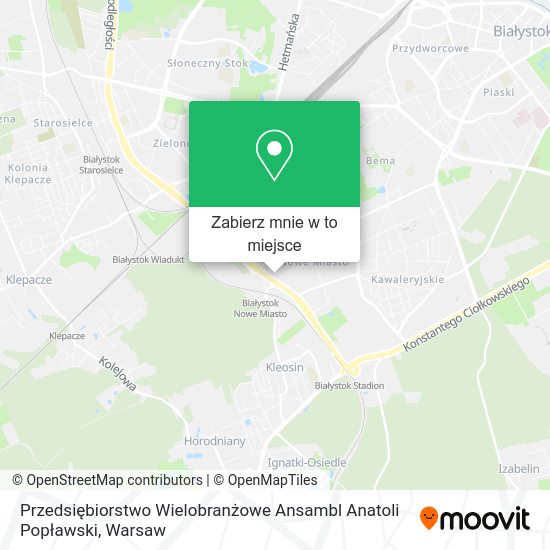 Mapa Przedsiębiorstwo Wielobranżowe Ansambl Anatoli Popławski