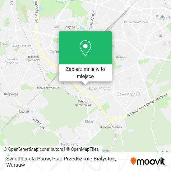 Mapa Świetlica dla Psów, Psie Przedszkole Białystok