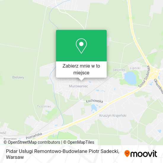 Mapa Pidar Usługi Remontowo-Budowlane Piotr Sadecki