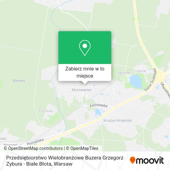 Mapa Przedsiębiorstwo Wielobranżowe Buzera Grzegorz Zybura - Białe Błota