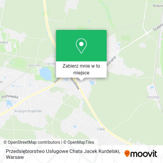 Mapa Przedsiębiorstwo Usługowe Chata Jacek Kurdelski