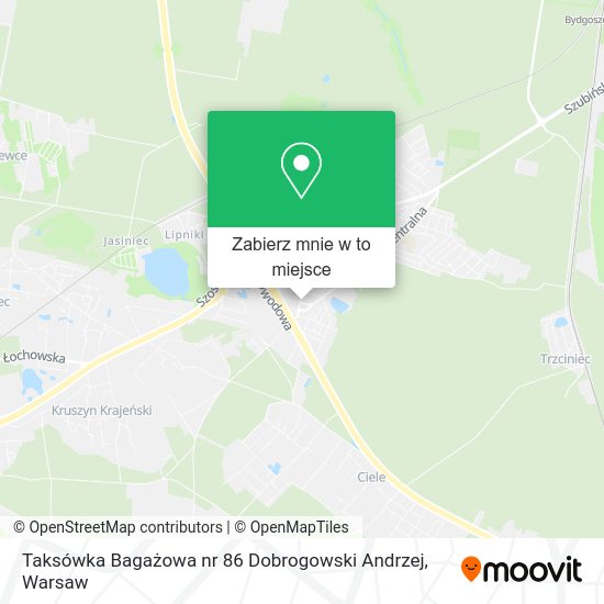 Mapa Taksówka Bagażowa nr 86 Dobrogowski Andrzej