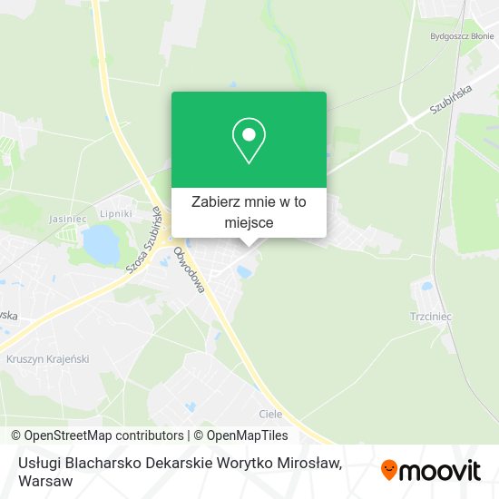 Mapa Usługi Blacharsko Dekarskie Worytko Mirosław