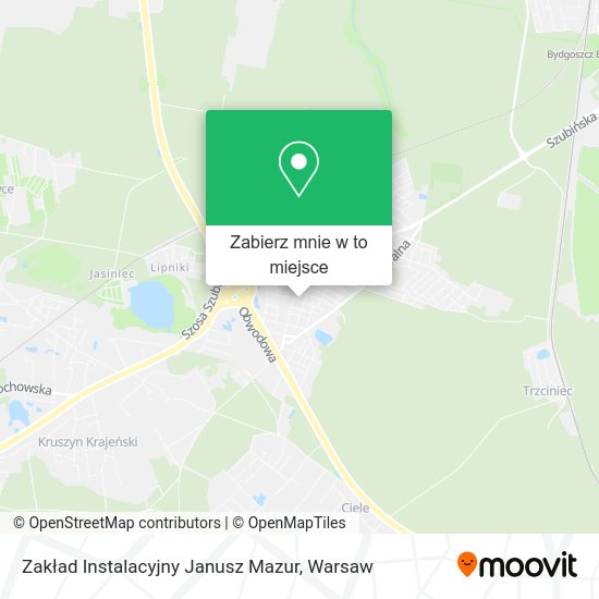 Mapa Zakład Instalacyjny Janusz Mazur