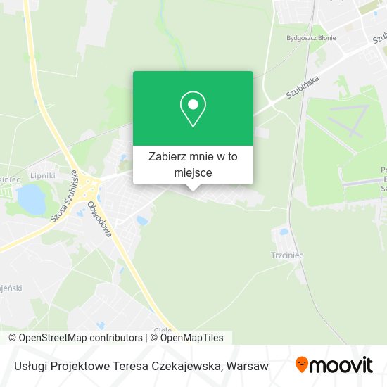 Mapa Usługi Projektowe Teresa Czekajewska