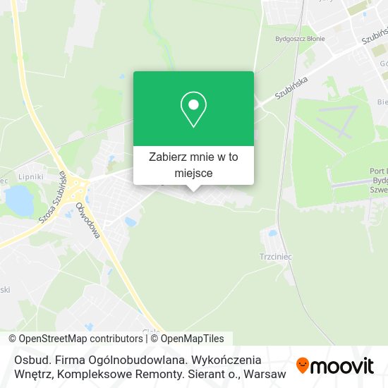 Mapa Osbud. Firma Ogólnobudowlana. Wykończenia Wnętrz, Kompleksowe Remonty. Sierant o.