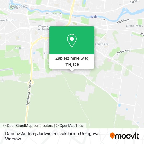 Mapa Dariusz Andrzej Jadwisieńczak Firma Usługowa