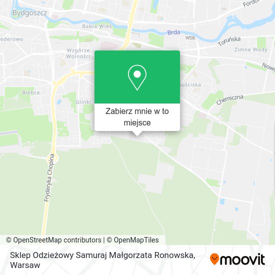 Mapa Sklep Odzieżowy Samuraj Małgorzata Ronowska