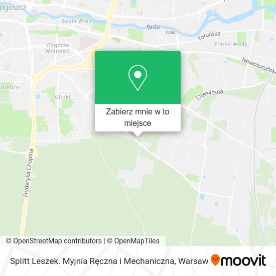 Mapa Splitt Leszek. Myjnia Ręczna i Mechaniczna