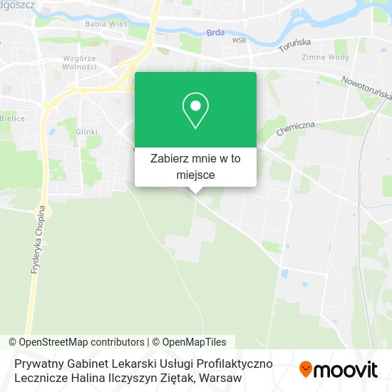 Mapa Prywatny Gabinet Lekarski Usługi Profilaktyczno Lecznicze Halina Ilczyszyn Ziętak