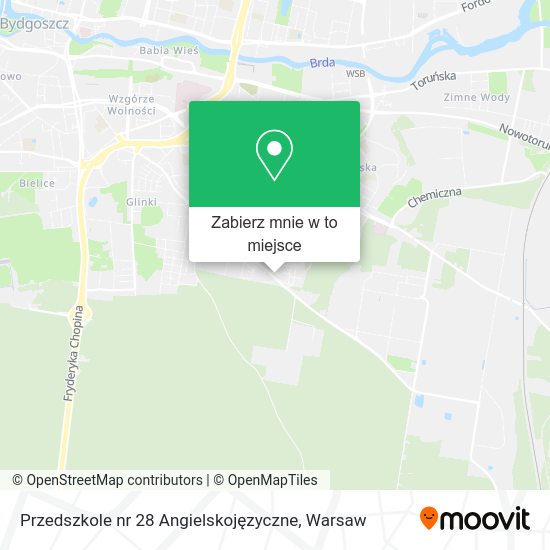 Mapa Przedszkole nr 28 Angielskojęzyczne