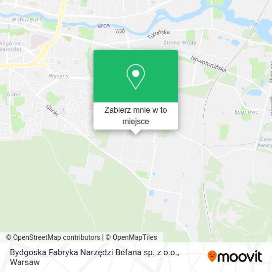 Mapa Bydgoska Fabryka Narzędzi Befana sp. z o.o.