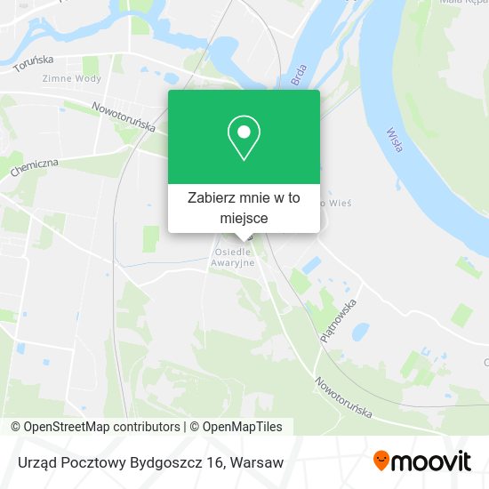 Mapa Urząd Pocztowy Bydgoszcz 16