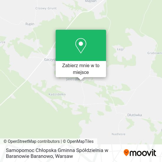 Mapa Samopomoc Chłopska Gminna Spółdzielnia w Baranowie Baranowo