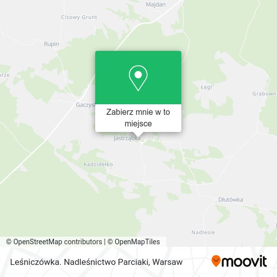 Mapa Leśniczówka. Nadleśnictwo Parciaki