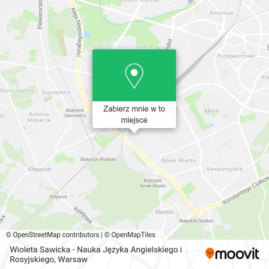 Mapa Wioleta Sawicka - Nauka Języka Angielskiego i Rosyjskiego