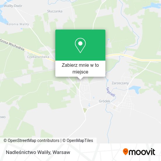 Mapa Nadleśnictwo Waliły