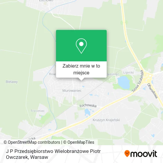 Mapa J P Przedsiębiorstwo Wielobranżowe Piotr Owczarek