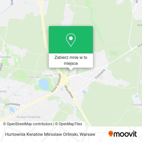 Mapa Hurtownia Kwiatów Miroslaw Orlinski