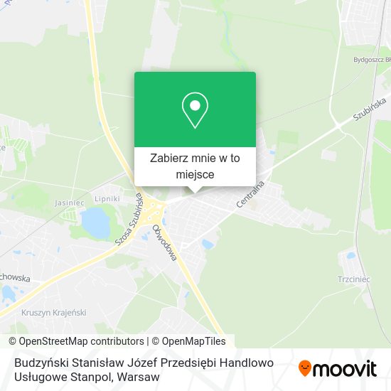 Mapa Budzyński Stanisław Józef Przedsiębi Handlowo Usługowe Stanpol