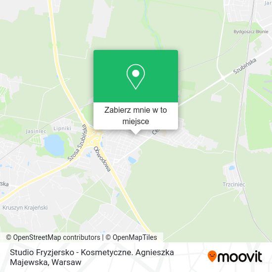 Mapa Studio Fryzjersko - Kosmetyczne. Agnieszka Majewska