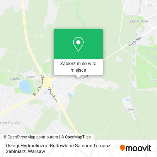 Mapa Usługi Hydrauliczno-Budowlane Sabinex Tomasz Sabiniarz